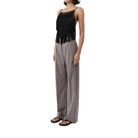NEW ST. AGNI women's oupa pintuck pants in doe - Picture 6 of 8